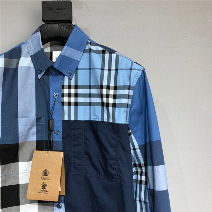 Burberry Patchwork Check Cotton Poplin Shirt – billionairemart