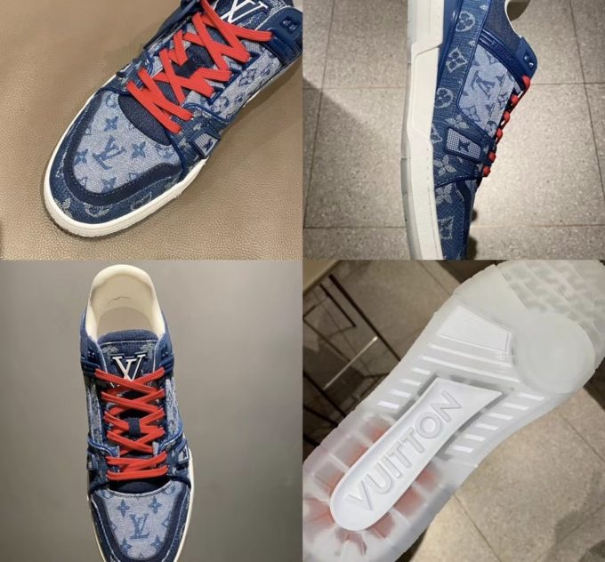 louis vuitton denim trainers