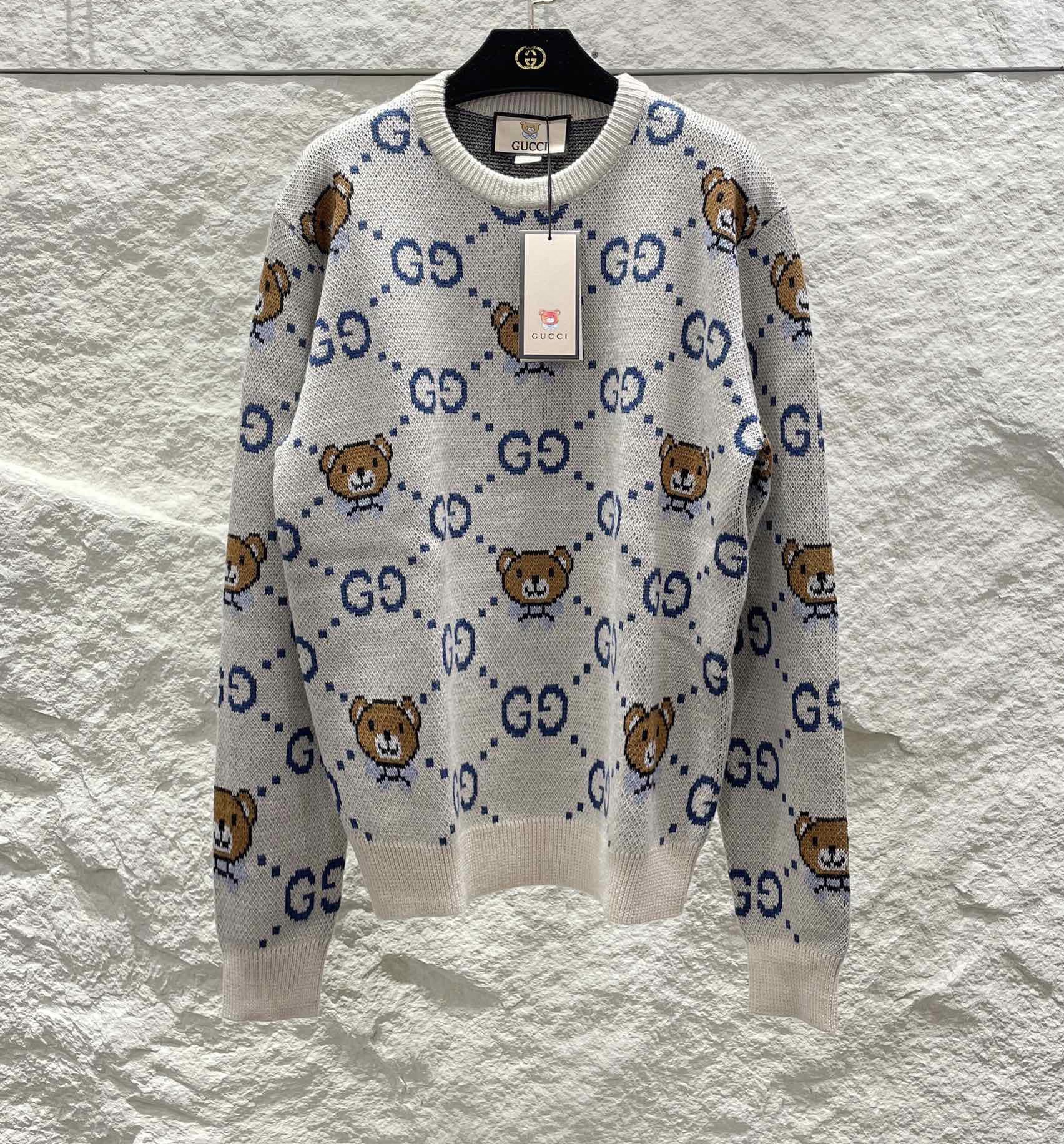 Gucci Teddy Bear Face Knitwear – billionairemart