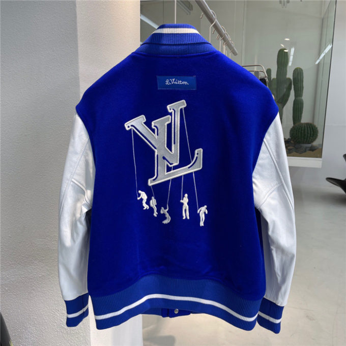 Louis Vuitton Puppet Baseball Blue Jacket – billionairemart
