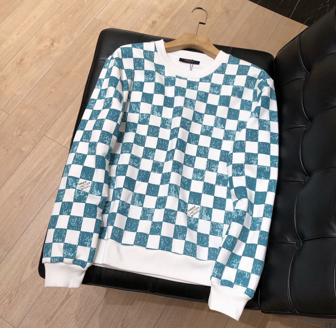 Louis Vuitton Damier Printed Crewneck Sweatshirt – billionairemart