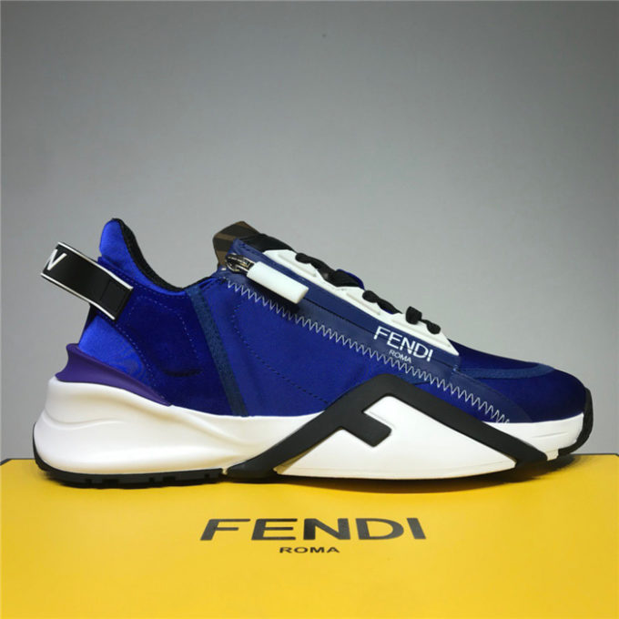 Fendi Blue Nylon Low Tops Sneakers – billionairemart