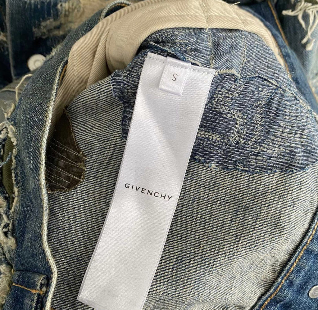 Givenchy Jacket in Destroyed Denim and Moleskin – billionairemart