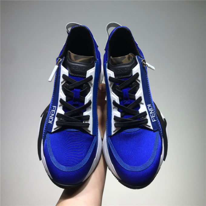 Fendi Blue Nylon Low Tops Sneakers – billionairemart