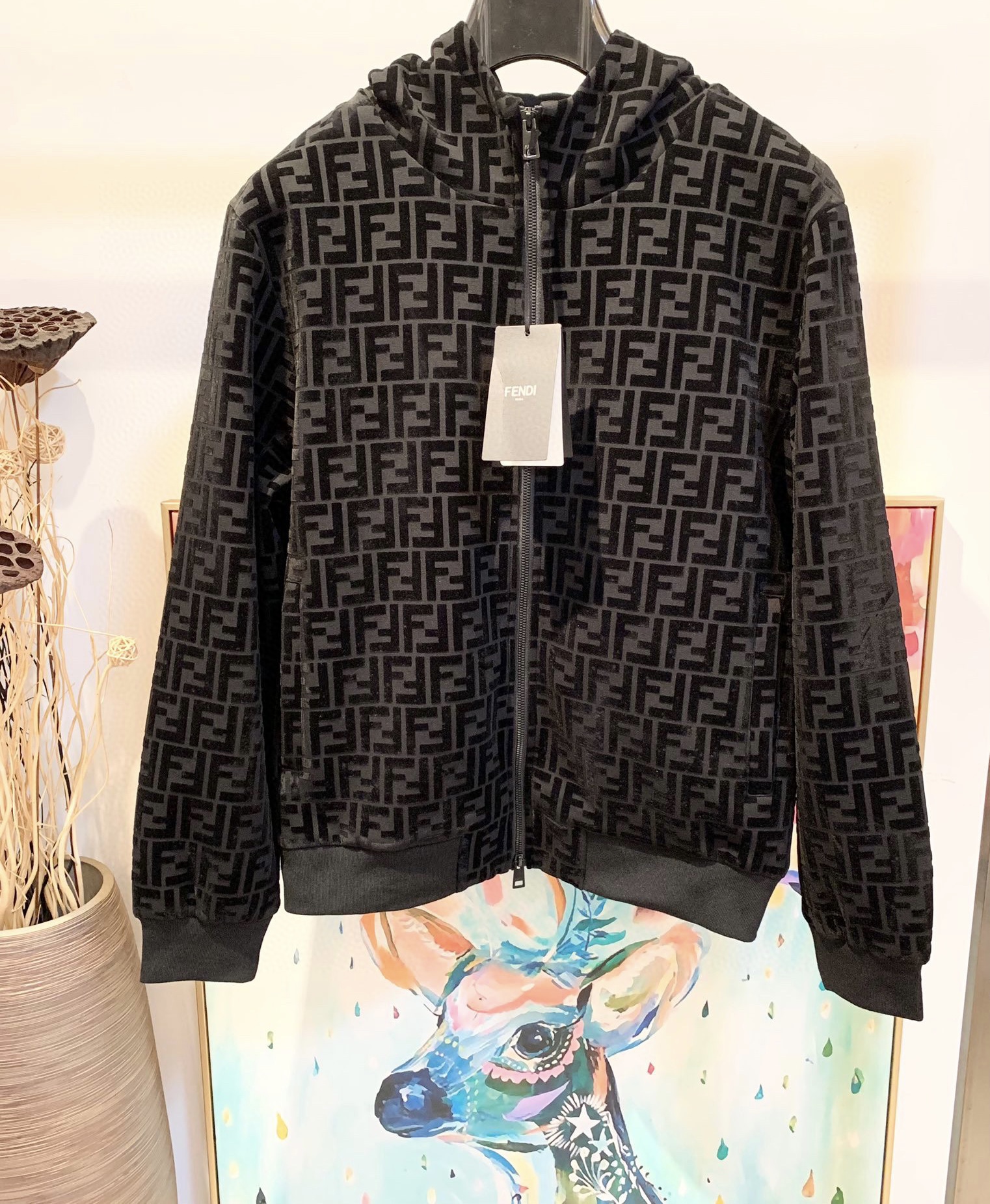 Fendi Blouson Black Jersey Jacket – billionairemart