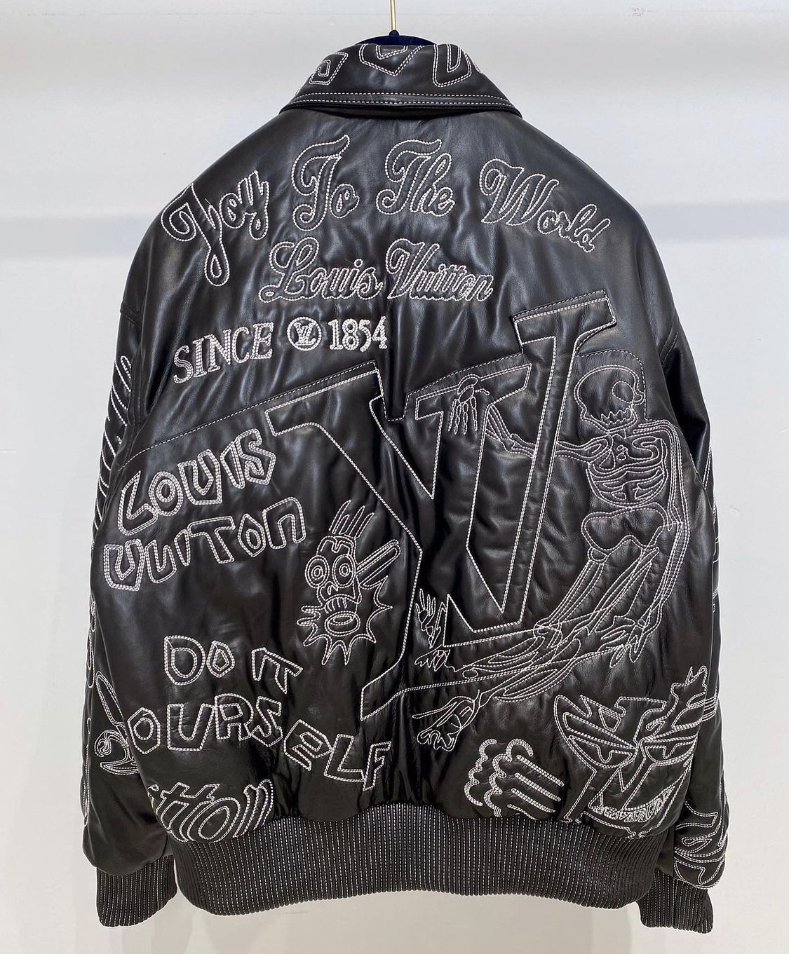 Louis Vuitton Embroidered Leather Bomber – billionairemart