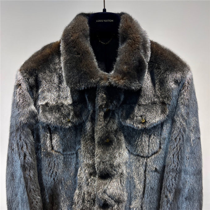 Louis Vuitton Sliver Finish Mink Fur Jacket – billionairemart