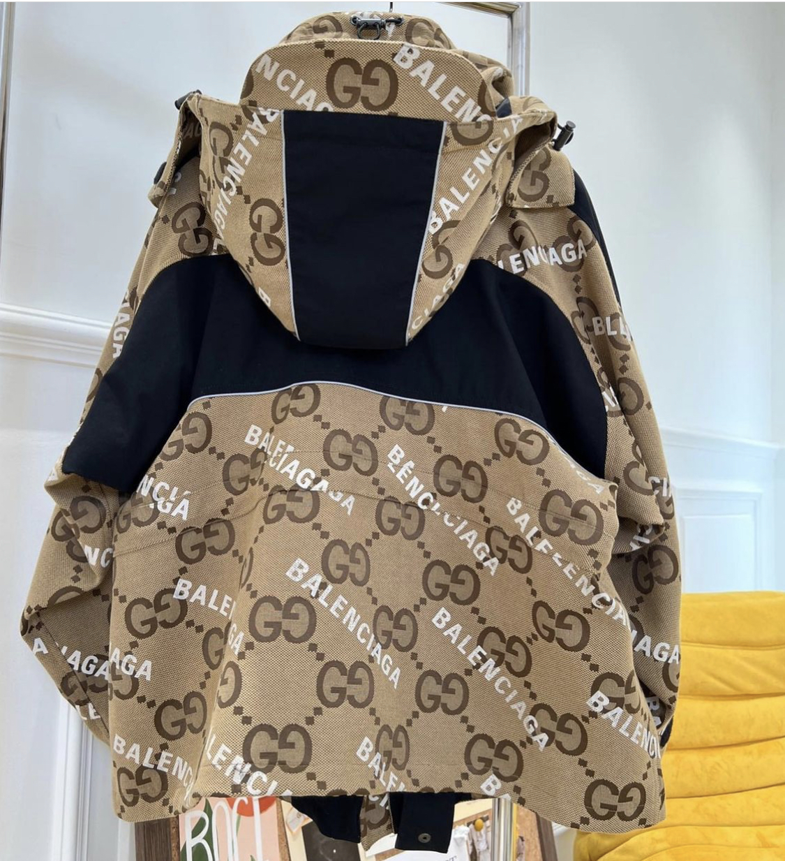 Gucci X Balenciaga The Hacker Project Jumbo GG Jacket Beige Ebony ...