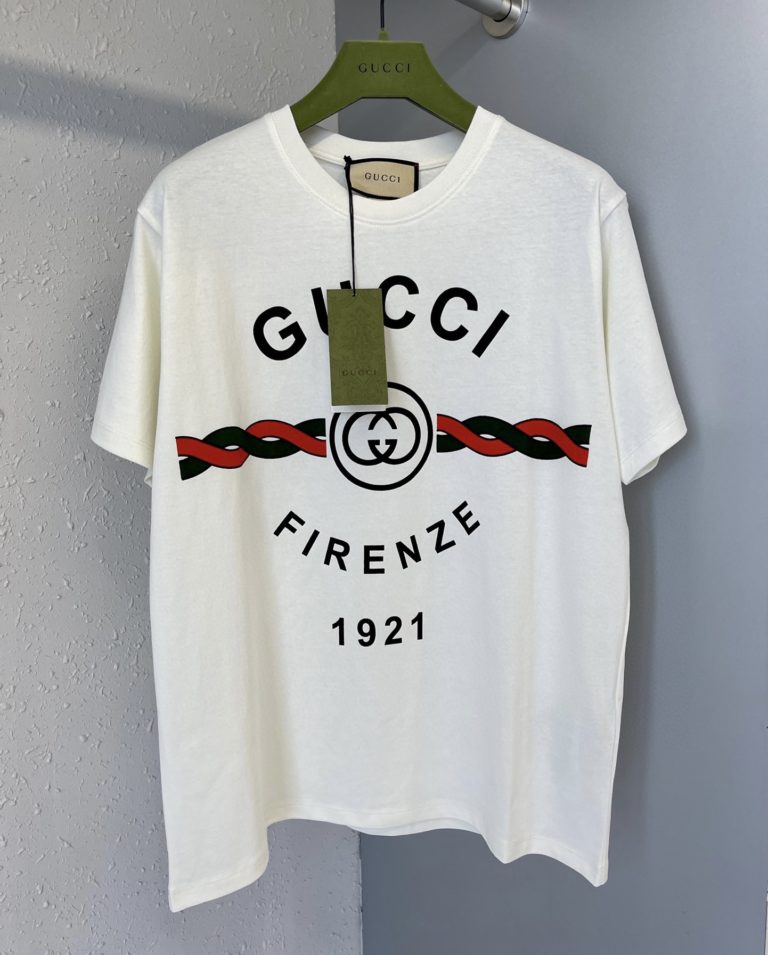 Cotton jersey ‘Gucci Firenze 1921’ T-shirt – billionairemart