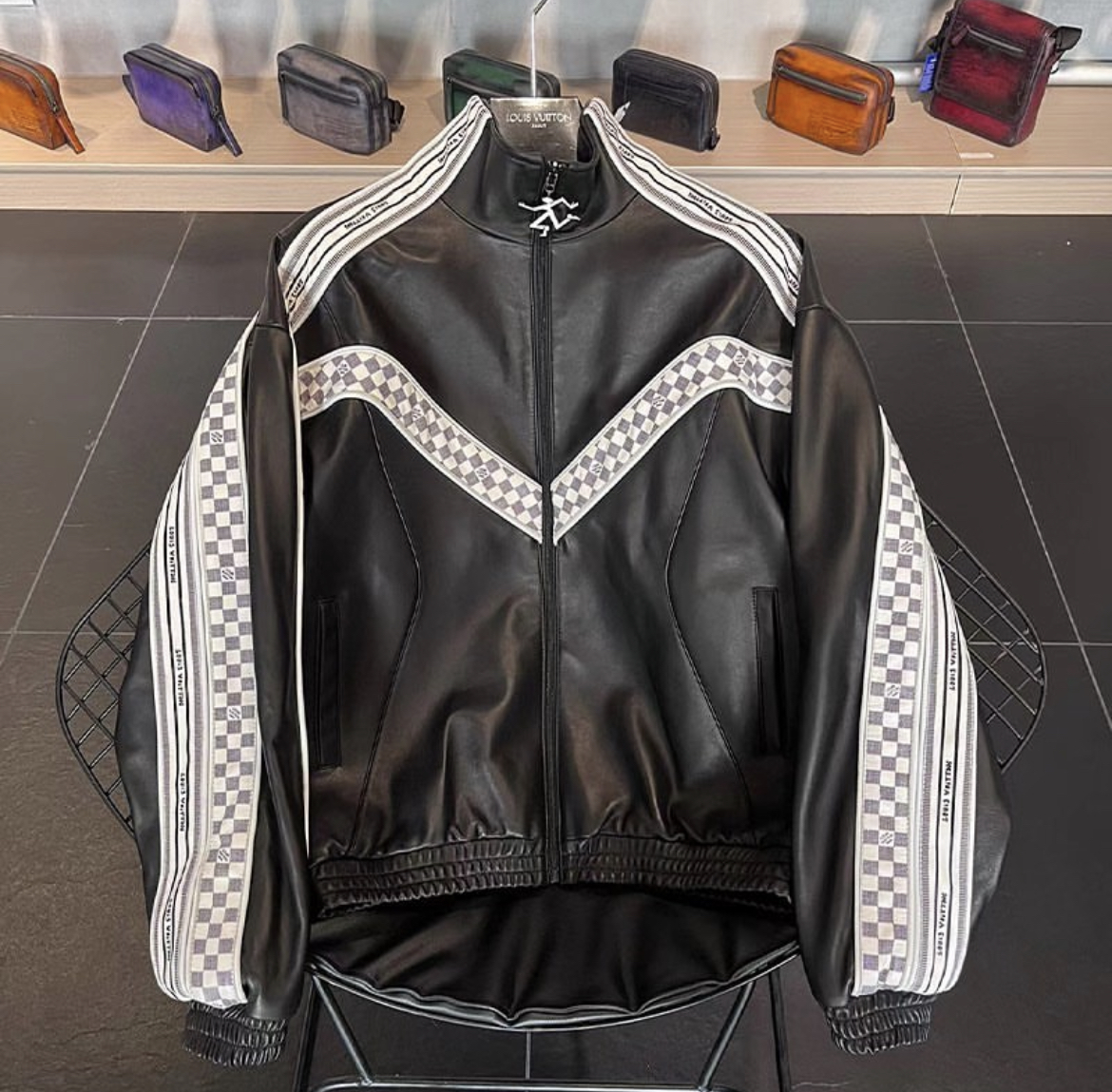 Louis Vuitton LEATHER TRACK BLOUSON Jacket – billionairemart