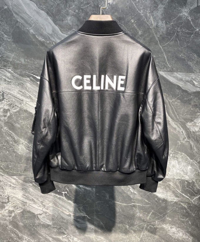 Celine LEATHER BOMBER JACKET – billionairemart