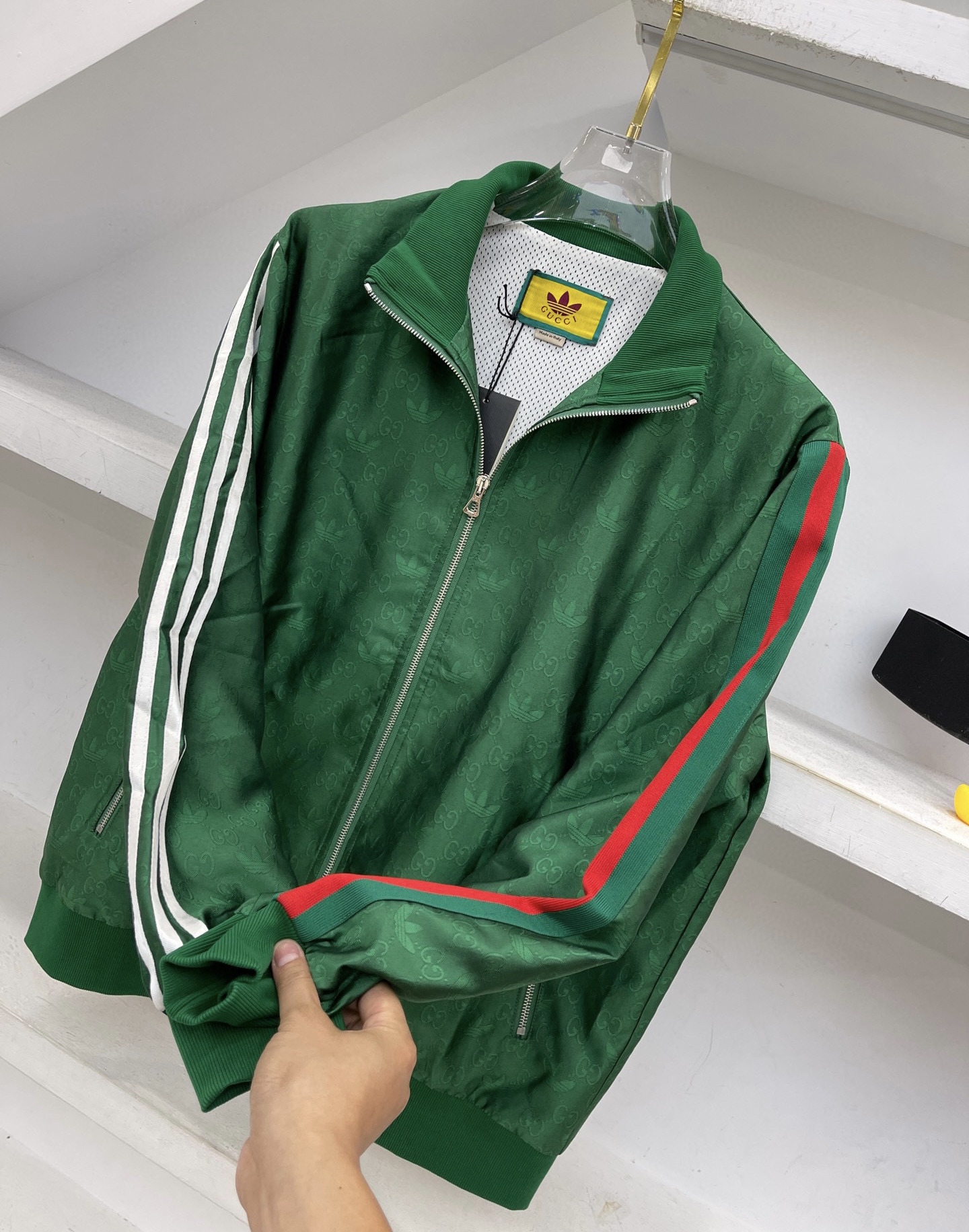 Adidas x Gucci GG Trefoil jacquard jacket – billionairemart
