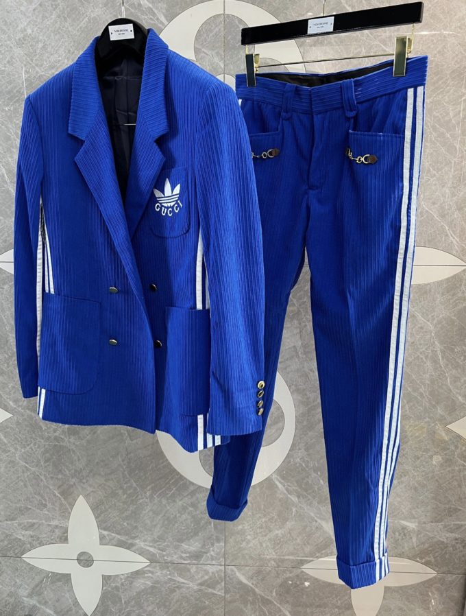 Gucci X Adidas Blue Suit – billionairemart