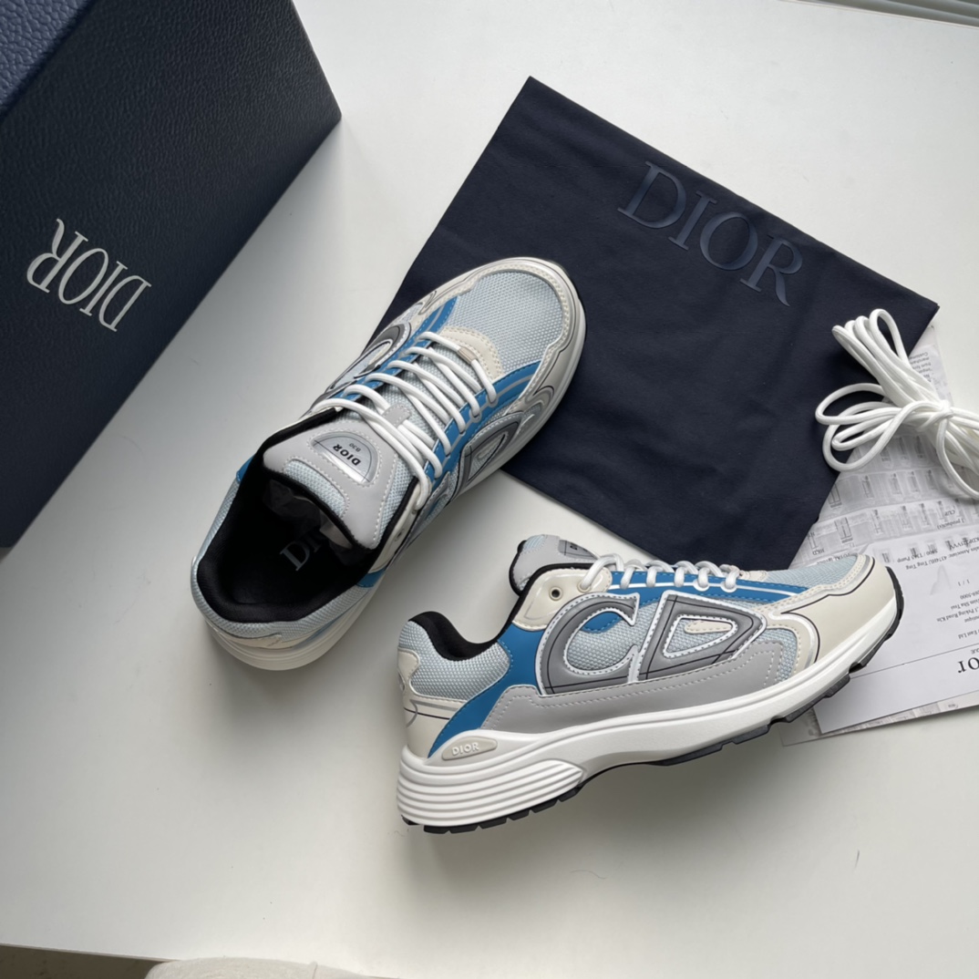 Dior B30 Light Blue, Gray and white Sneaker – billionairemart