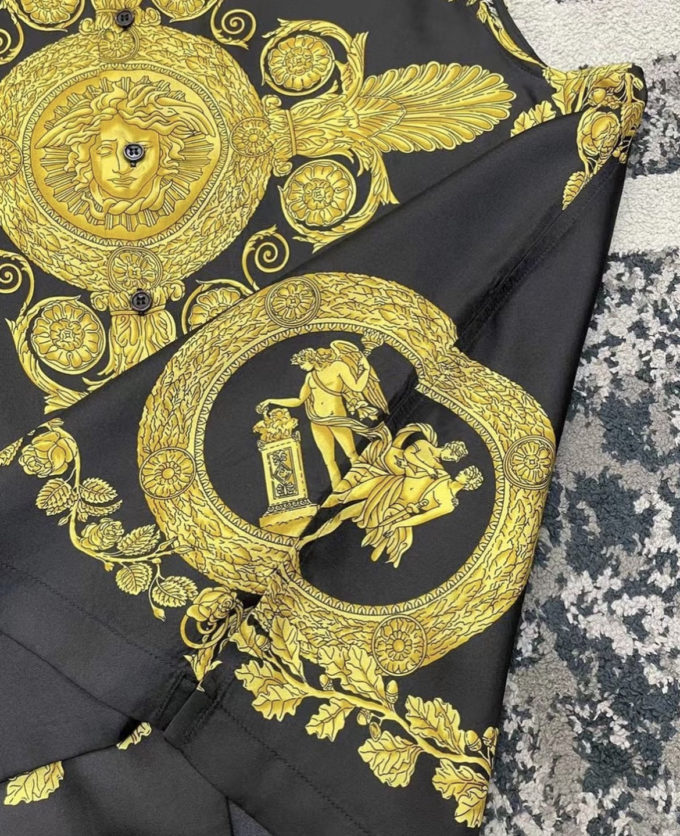 Versace MASCHERA BAROQUE SILK SHIRT – billionairemart